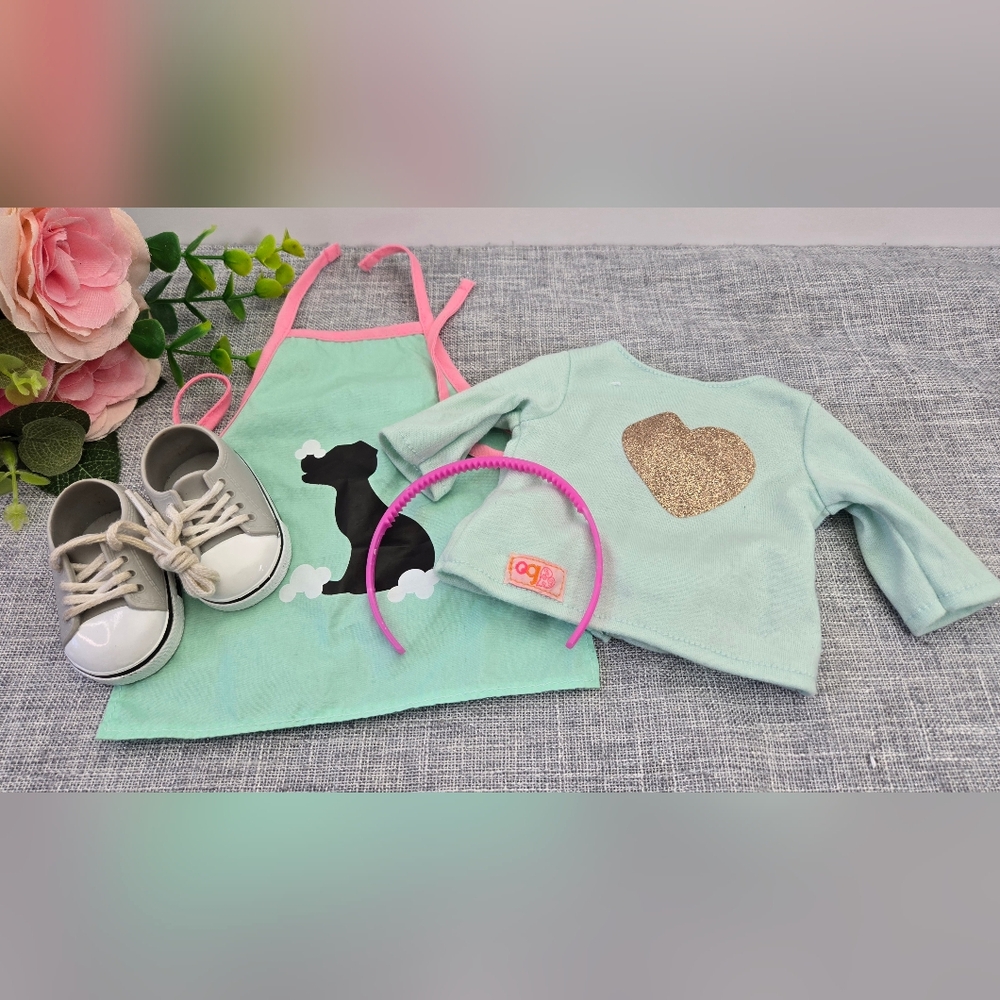 Our Generation Dolls Clothing Set, Teal Outfit, With Shoes